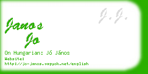 janos jo business card